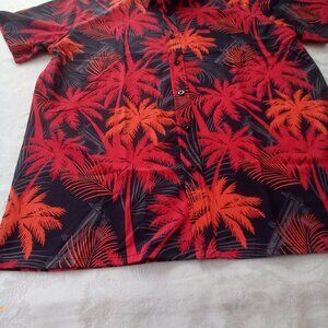 Retro Rifle High Crown Red/Black/Orange Gray Palm Tree Rifle Print Extra Large